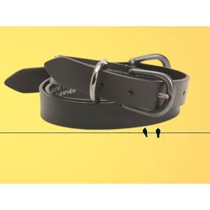 Martina Mori Genuine Leather Made in Italy TU Double Silver Buckle Belt NWT